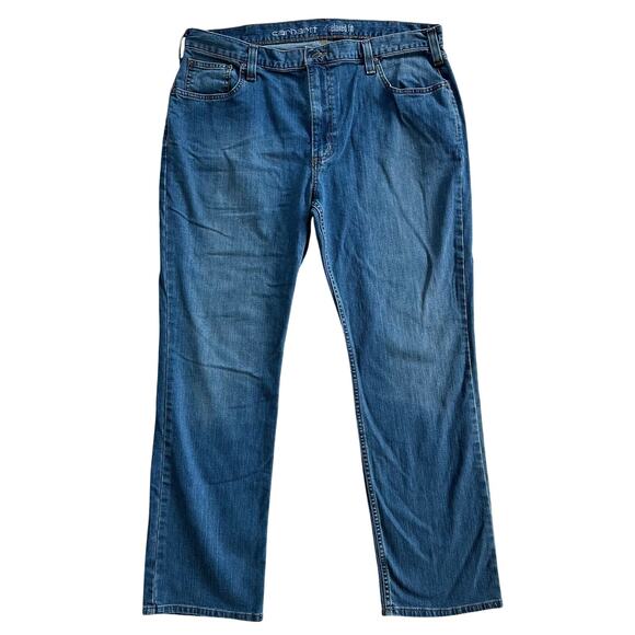 Carhartt Relaxed Fit Men's Jeans 40x32 Straight Blue Denim Five Pocket Work Pant - Picture 1 of 6